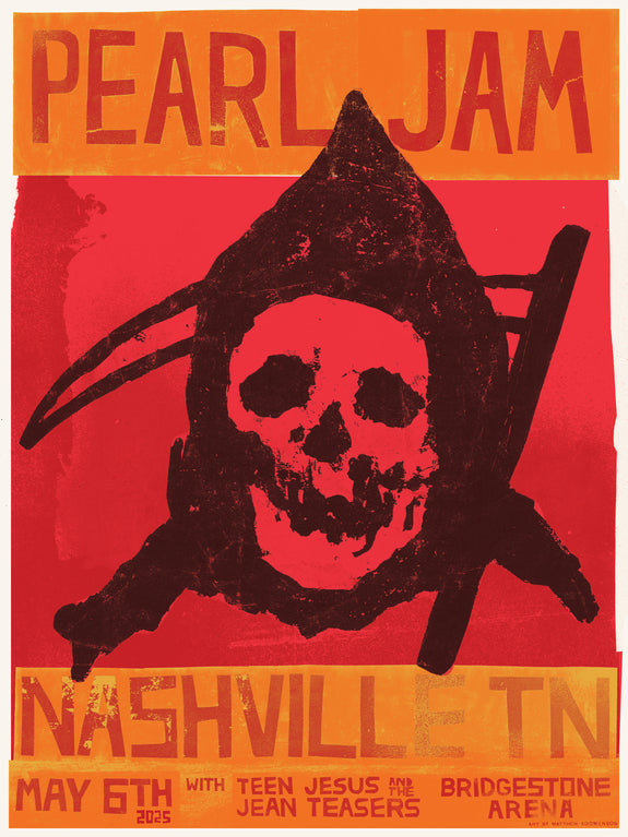 Pearl Jam Nashville Night 1 May 6, 2025 Poster – Baran Frameworx